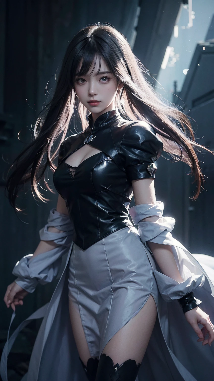 Mysterious Dark Princess,perfectly structured, (watercolor), Digital Illustration, Anime style, Very detailed content, Volumetric Lighting,， Pastel, Dynamic Combination, The image is clear and sharp, (Beautifully, sublimation:1.2), Indescribable beauty,