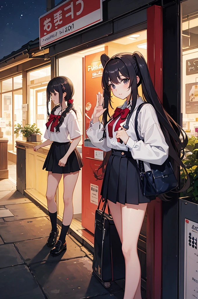 Yuri couple, girl x girl, fantasy, yandere girl and innocent girl, Flirting, blushing, the one is tall