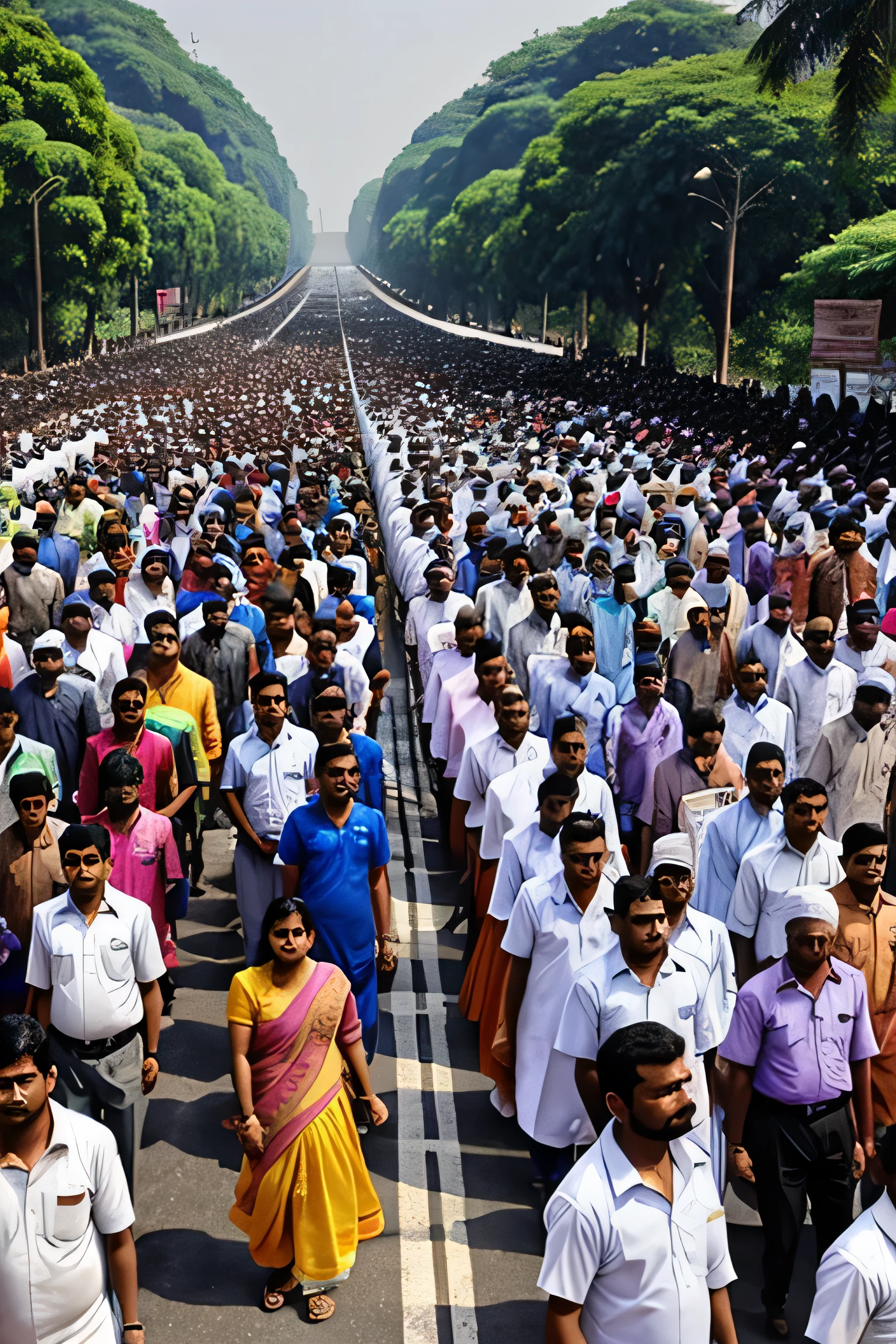Million of people of different religion in Maharashtra works on road and take a stand against rape.