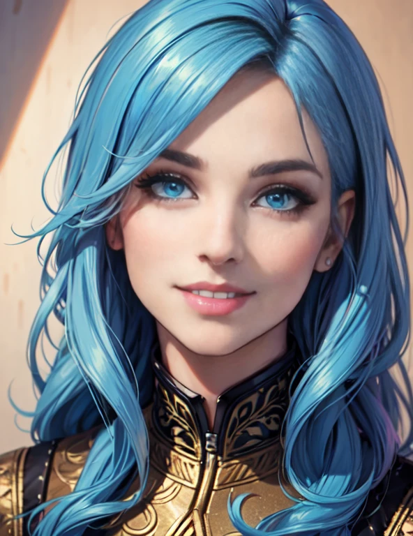 Masterpiece, raw,  beautiful art, Professional artist, 8 k, Art style by sciamano240, Highly detailed face, Very detailed hair, 1 mature woman, perfectly drawn body, Beautiful Face, long hair, Light blue hair , Highly detailed blue eyes, The lips , Pink cheeks, Intricate details in the eyes, A cheerful smile, Looking directly at the viewer , In love with the viewer&#39;s expression, Wedding ring , lipstick, Too close to the face, Sunny day, Hospital Room, Wear a nurse&#39;s uniform, Legal tools,