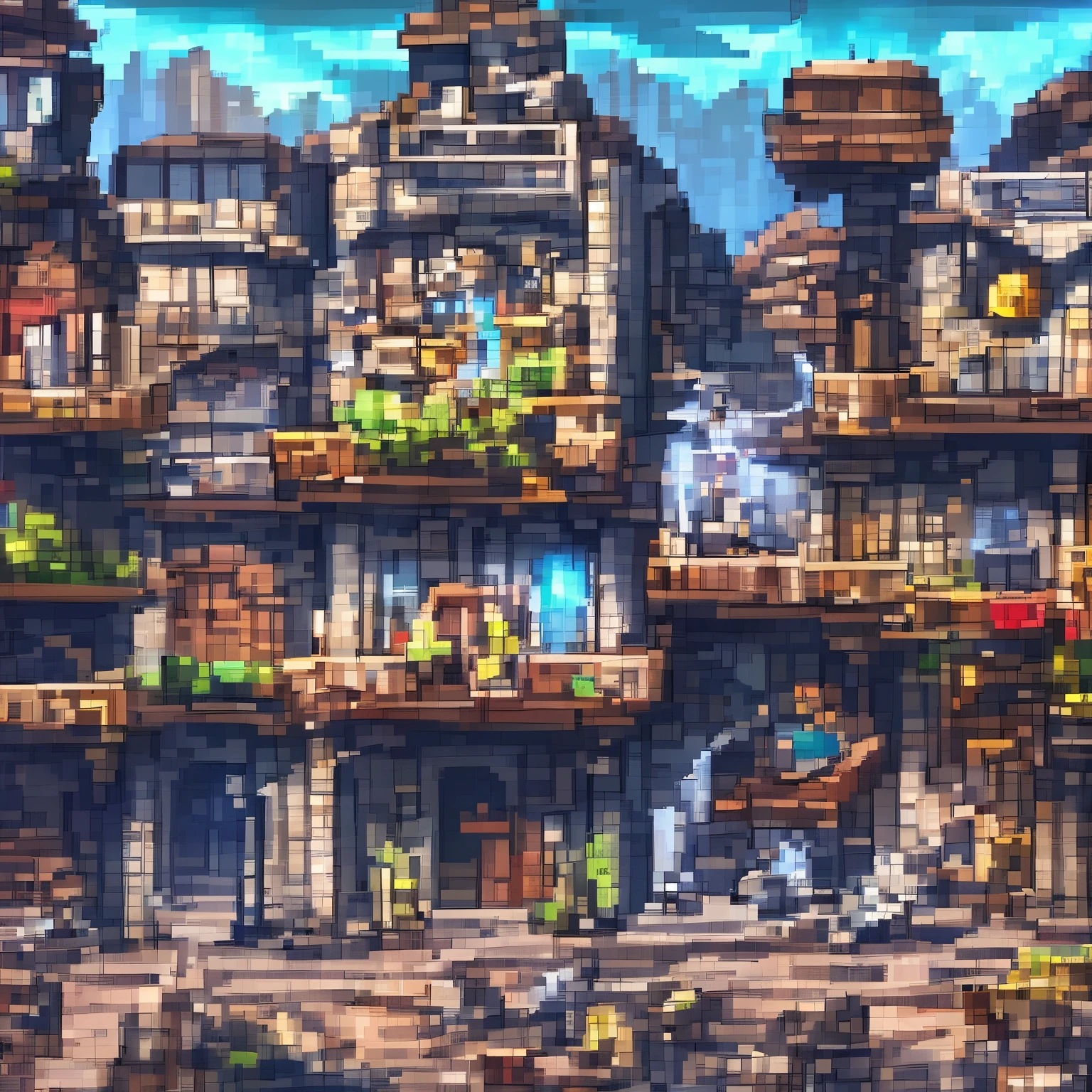 location for jrpg pixel style, The area of the city