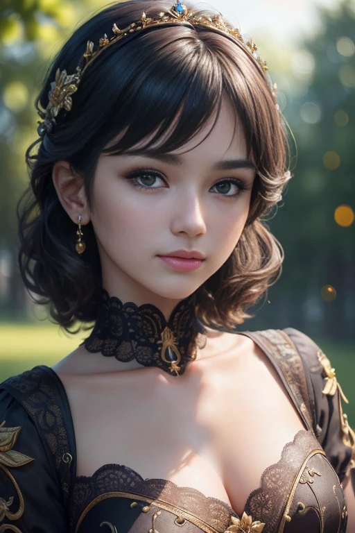(masterpiece, Highest quality, employment, High resolution:1.2), (Very detailed, Intricate details, High resolution), (Medium Close-up:1.2) The portrait we have (Sunny background:1.2), (Medium Shot:1.2), (Face Focus:1.1), (Soft Focus:1.2), Low light, (Out of focus:1.2), Bokeh, 1 1 1.4, 40mm, Realistic, born, 8k, ((Textured skin:1.1, Skin pores:0.3, Realistic Skin:1.1)), Intricate details, One girl, (Extremely clear images), Black Hair, Perm Straight Hairstyle, Very beautiful girl, ((masterpiece, Highest quality, Best image quality, High resolution, Realistic, RAW Photos, 8k)), ((Very detailed CG 統合 8k 壁紙))