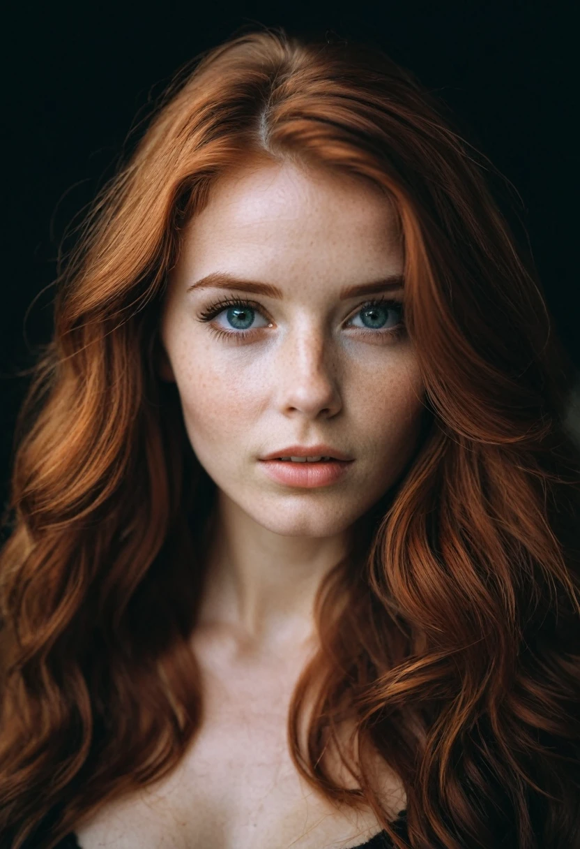 photo shoot, Photo Studio, RAW photos, Edit photos, Movie stock photos, Movie, Strike a pose, Amateur photos, onealog, Raw, f2, 35 mm, one (Amateur photos), flash photography, taken on one old camera, Polaroid, 8K, Very detailed, (high quality, best quality:1.3), Extremely high resolution, Film Grain, Kiki from Netherloneds, long (waist-high:1.2) Combing Auburn Hair, ((Macro lens)), Dark atmosphere, ((Focus on the eyes)), Female Expression, photography, Digital SLR Camera, 35 mm, Fujifilm Superia Premium 400, Nikon D850 stock photos, Kodak Portra 400 F1.6 shots, 8K, Ultra HD