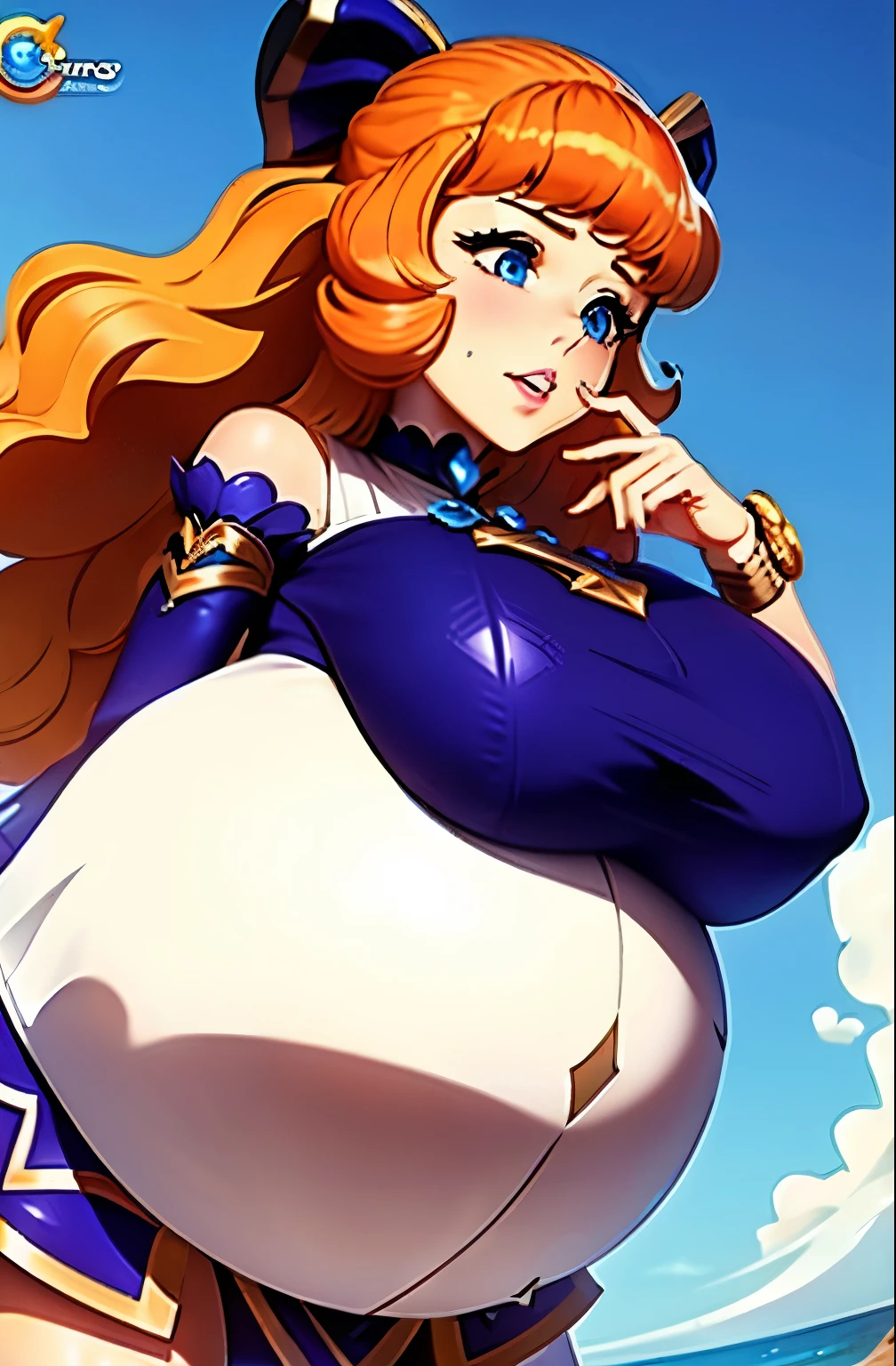 Orange hair,Big Baby Bump pregnant , Big , , cum,16ars ig pregnant Belly, Big Pregnant girl, Largest Belly of Pregnant, Huge Pregnancy Belly, blue eyes, huge 9 months Pregnancy Belly, Guinevere from Mobile Legends Bang Bang