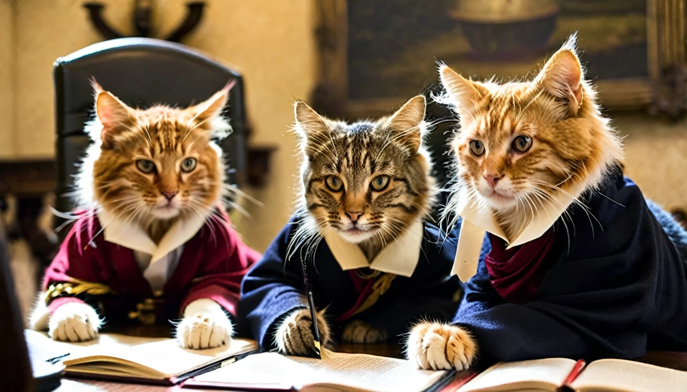 Cats are making plans to take over the world
