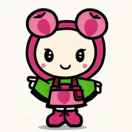 a very cute and beautiful chibi anime girl, simple flat background, full body, standing, highly detailed face and eyes, clearly outlined, solo