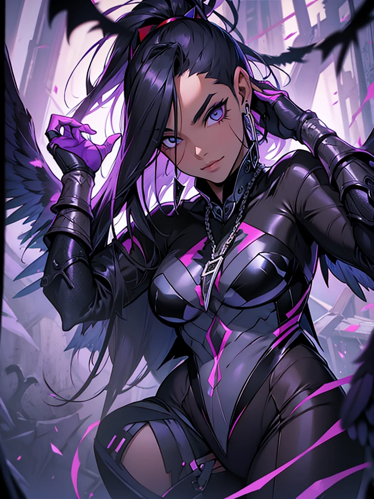 Dark Harlequin, Raven wings behind your back