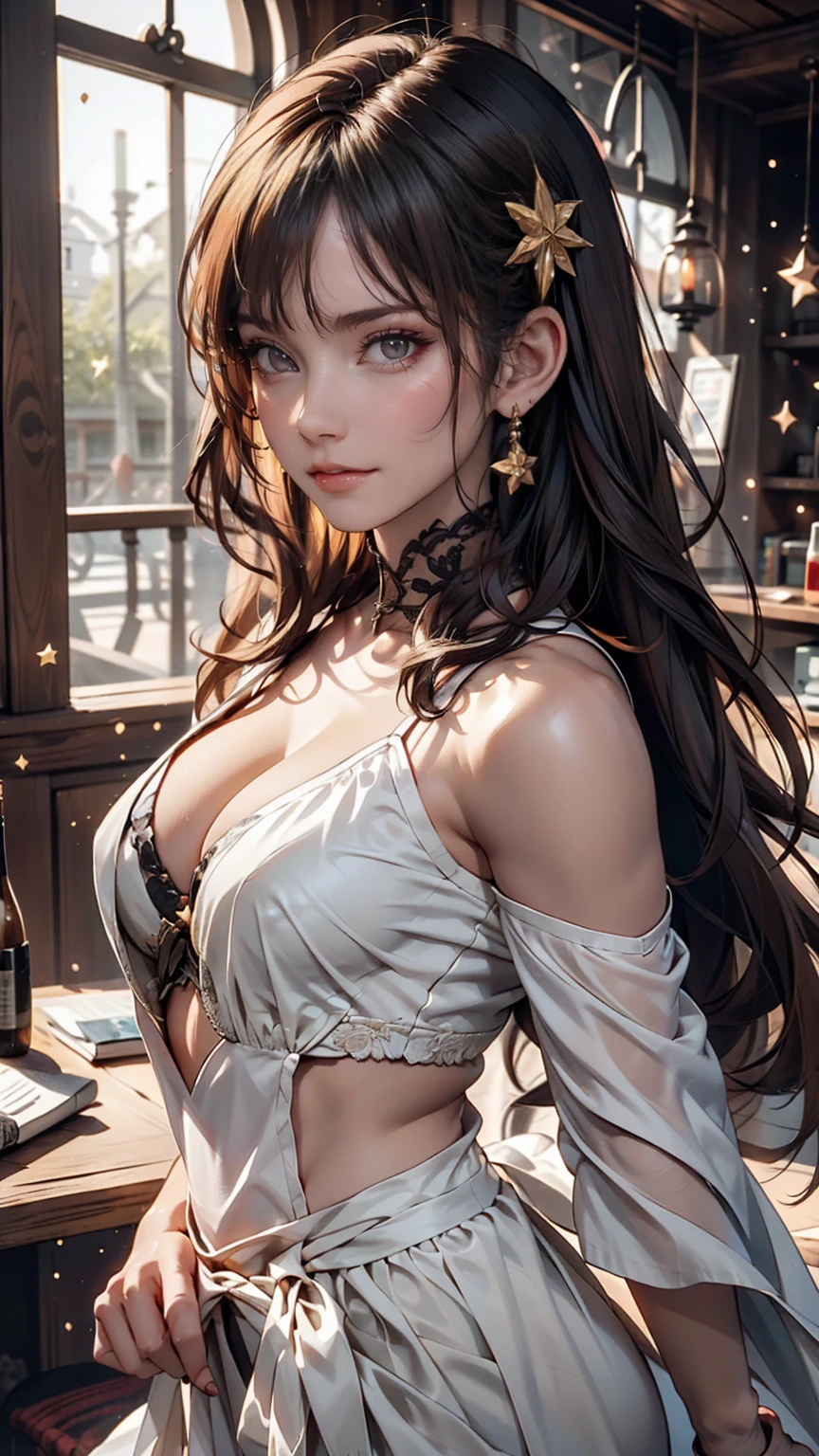 Absurd ,masterpiece, main office, 4K, High resolution, Highest quality, 1girl in center screen with beautifulface, white_hair. (Black costume:1.2),Deep Darkness, 前hair, chest, Eyebrow_appear_Through_hair, hair_ornament, Light_particle, length_hair, Looking_in_Audience, Moderate_chest, Sand Dunesの表面, 一人in, null間, star_(null), starry_null, Twin tails, very_length_hair, yellow_eye,  transparent, see-Through,(background_Giedi_Prime_Sand Dunes:1.0), (Innocent face:1.1),  beautiful eye, volumetric Lighting, True Shadow.