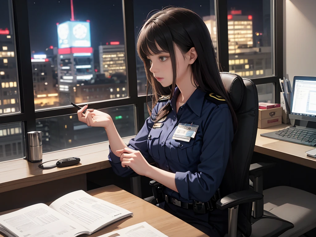 modern workplace Officers work at night
