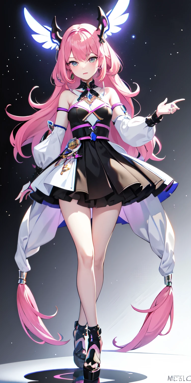 Melissa, also known as "Melissa Sparkle" in *Mobile Legends: Bang Bang*, is a character with a unique and distinct appearance:

1. **Hair**: Melissa has long, flowing hair that is typically depicted in a bright, eye-catching color, such as purple or pink. Her hair often has a whimsical and energetic style, matching her lively personality.

2. **Outfit**: She usually wears a stylish and modern outfit, often incorporating elements like jackets, shorts, or skirts. Her clothing often features vibrant colors and patterns, adding to her dynamic and fashionable appearance.

3. **Accessories**: Melissa is known for her accessories, such as headphones or earrings, which enhance her modern and trendy look. These accessories often have a futuristic or tech-inspired design.

4. **Weapon**: She wields a needle and thread, a unique weapon that she uses to control her dolls in battle. The needle is often seen as a stylized, large weapon, emphasizing her playful and creative nature.

5. **Dolls**: One of her notable features is her dolls, which she can summon and control during gameplay. The dolls often have a cute yet slightly eerie design, reflecting her theme of puppetry.

Overall, Melissa's design in *Mobile Legends* is characterized by a blend of modern fashion, playful elements, and a slightly whimsical or mysterious aura.