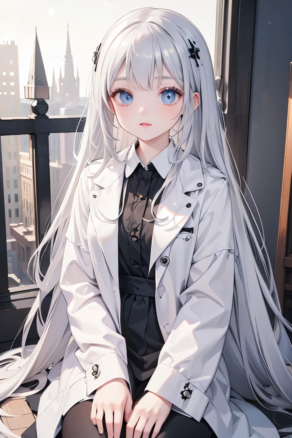 masterpiece,Highest quality,Very detailed,beautiful girl,Silver Hair,Grim Reaper's Scythe,Black Dress, teenager, full body,Perfect Face,Beautiful and detailed eyes,Beautiful Skin,skinny,Dynamic