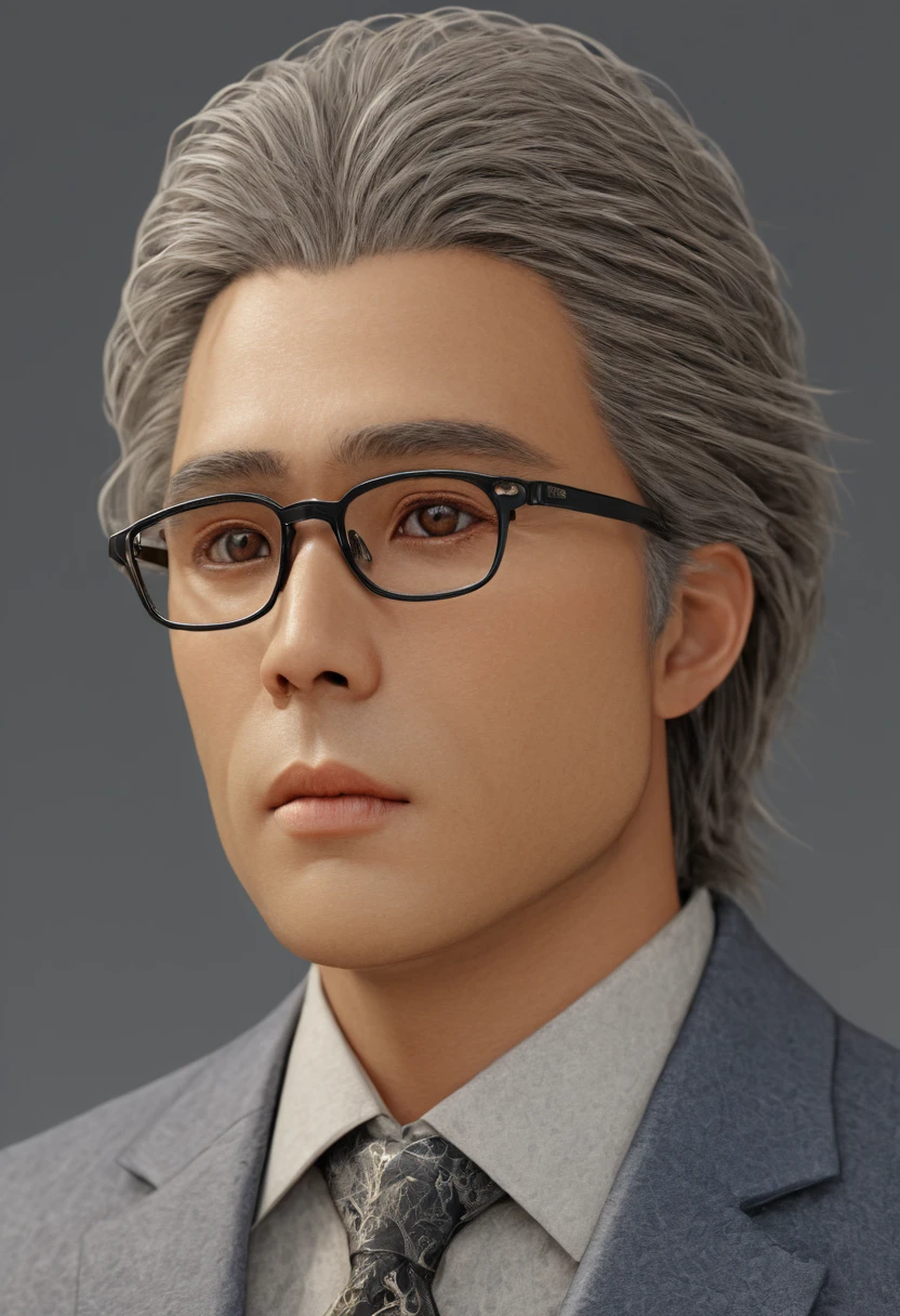 1.80 m tall, with a robust build, the result of years of work in construction projects. His hair is light brown, starting to turn gray at the temples, and his eyes are blue, often hidden behind reading glasses. He has an angular face with sharp features, and generally wears simple, functional clothes. Cinematic aesthetic 