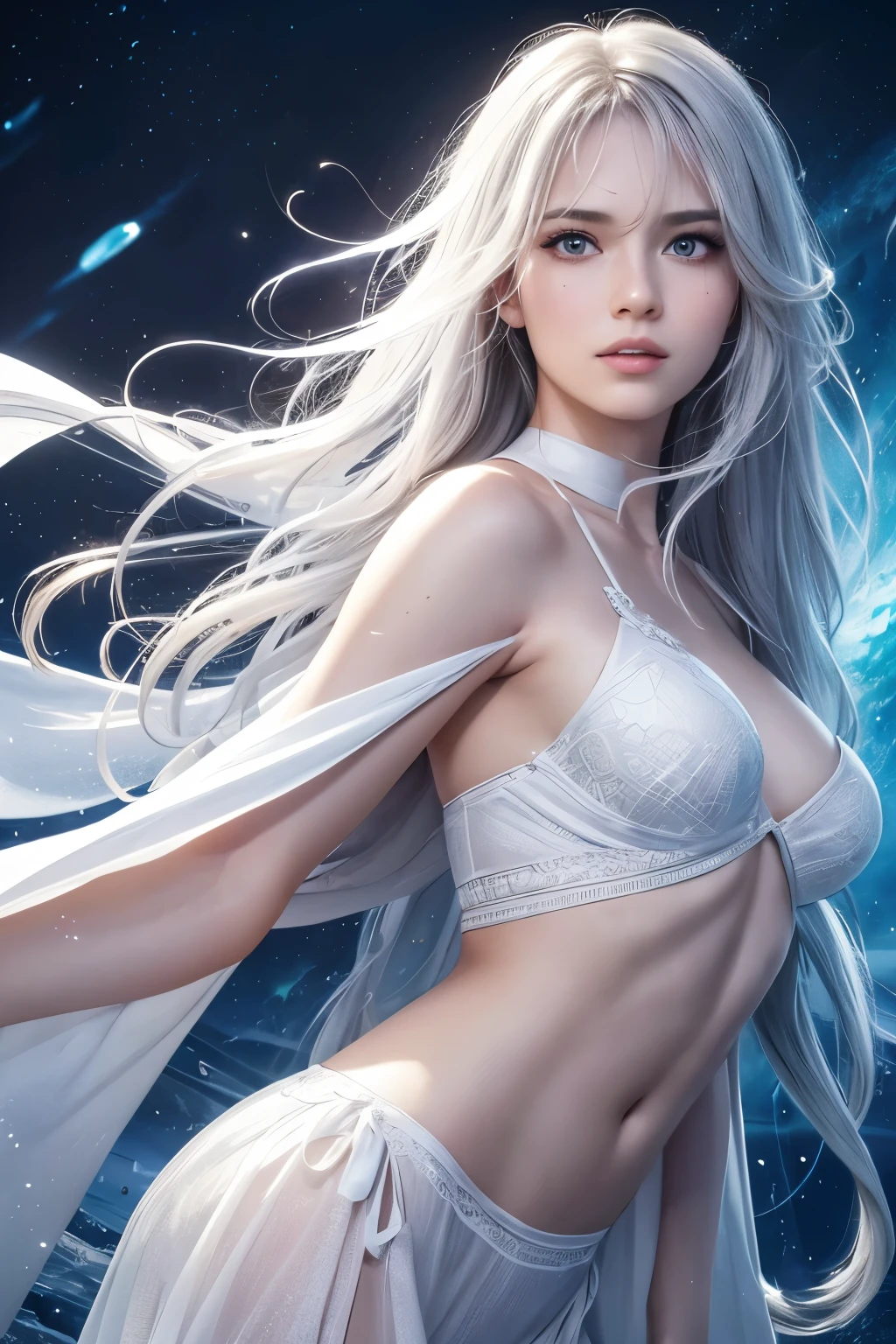 (8k, RAW Photos: 1.2), Best Quality, Illustration, Beautiful Painting, 1 Woman, Beautiful Face, Delicate Skin, gorgeous hair, Hair Accessories, High Detail, Accent, Color Ink Painting, Splash Color, (((colorful)), lycoris, Sketch, Denoising, Splashing ink, Dramatic, Cinematic, White background, Super High Resolution, Best Shadow, RAW, (HDR) (wallpaper) (Cinematic lighting) (sharp focus), Masterpiece, (Very detailed CG unified 8k wallpaper), long wavy platinum blond hair, very large breasts, (fully naked:1.5), cameltoe, underboob, deep cleavage, (see-through silk wisps:1.5), no underwear