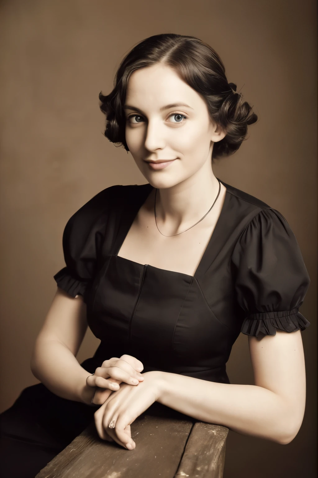 (Fermer, photographie éditoriale d&#39;une femme de 21 ans), yeux vert (Visage très détaillé:1.4) (sourire:0.7) (arrière-plan à l&#39;intérieur de l&#39;obscurité, lunatique, étude privée:1.3) Point de vue, par Lee Jeffries, Nikon D850, photographie de pellicule ,4 Kodak Portra 400 ,caméra f1.6 lentilles ,couleurs riches ,hyper réaliste ,texture réaliste, Éclairage dramatique , Cinéstill 800,