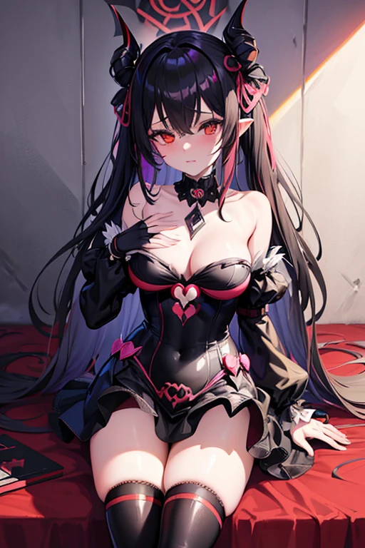 Anime girl with a demonic head and a demonic tail, Devil Anime Girl, Gothic maiden anime girl, Gapmoe Yandere Grimdark, Dark devil dancer, Anime Monster Girl, 2b ..., 2b, black, Beautiful necromancer girl, Shadowverse Style, Rorish, mika kurai demon, Gothic!!, Devil Girl, Neferpitou excited