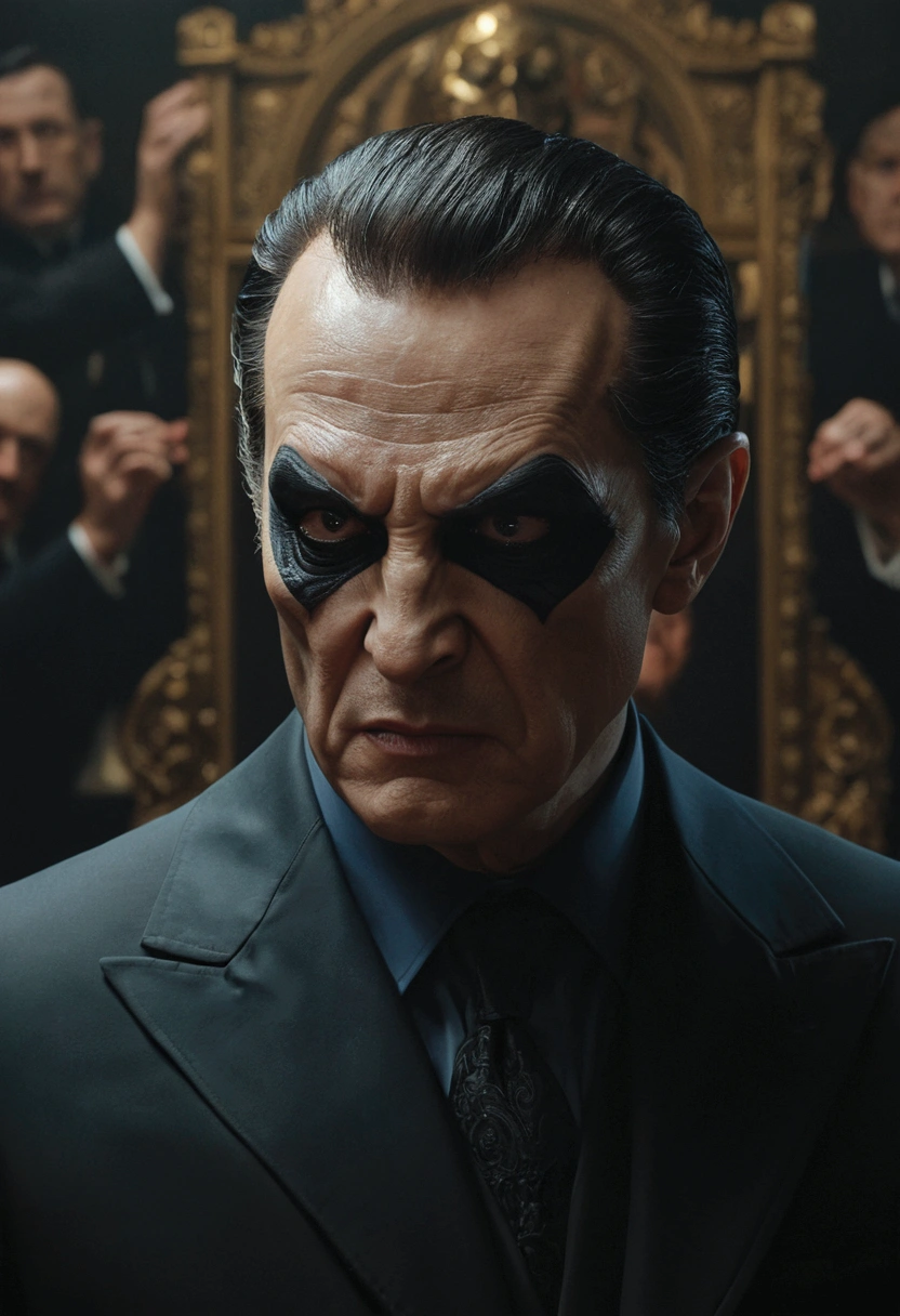 painting of the year (masterpiece) (4k) ((the man of evil)) (every accusation is a confession) (one body two faces)