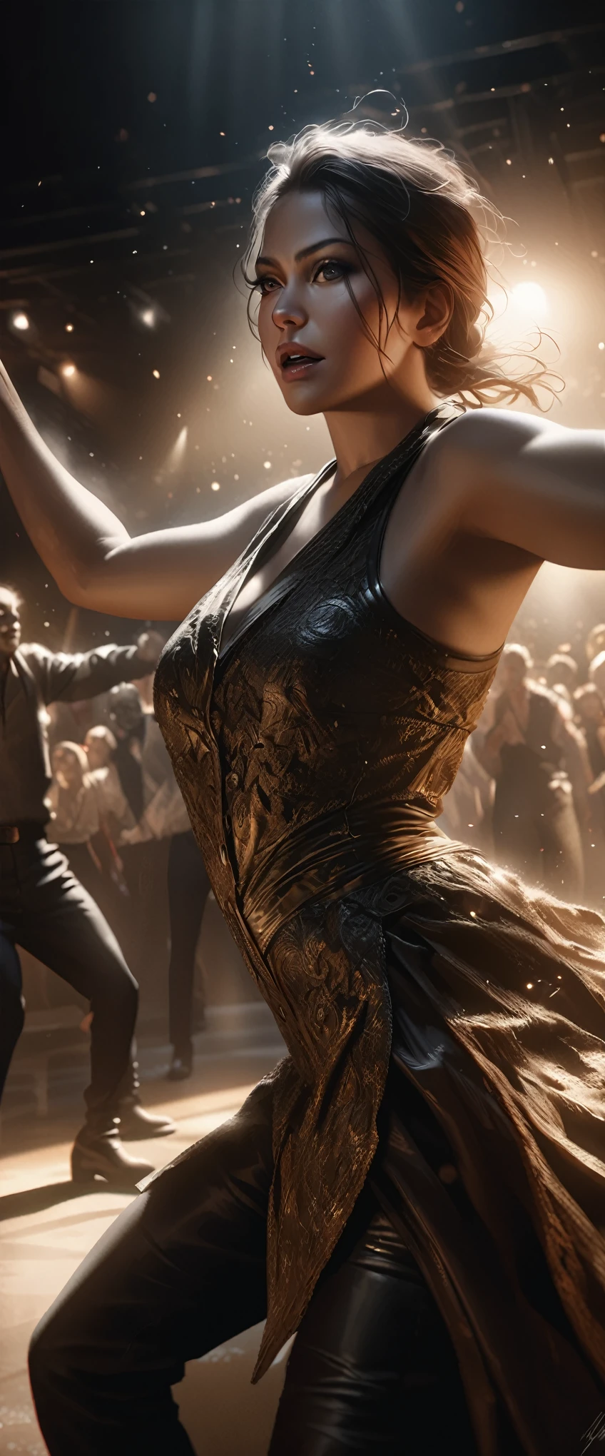 Highest quality, Realistic, photoRealistic, Award-winning photography, (Intricate details: 1.2), (Subtle details), (Intricate details), (Cinematic Light, zombie, zombie breakin' dancers, Thriller, Michael jackson, dance),