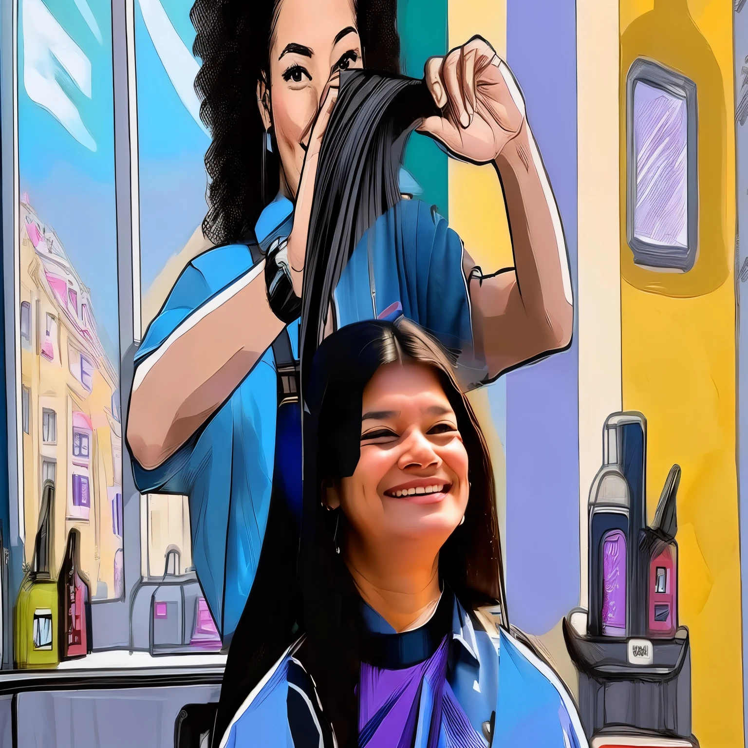 change the face while maintaining the color tone of the original image