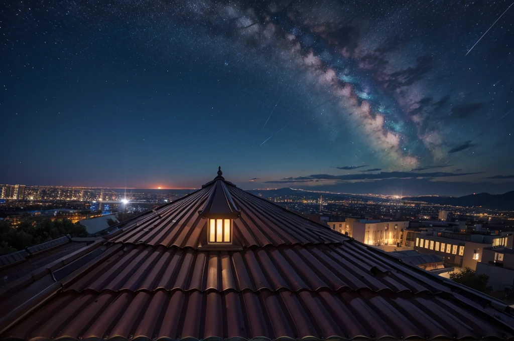 a big roof,Night view