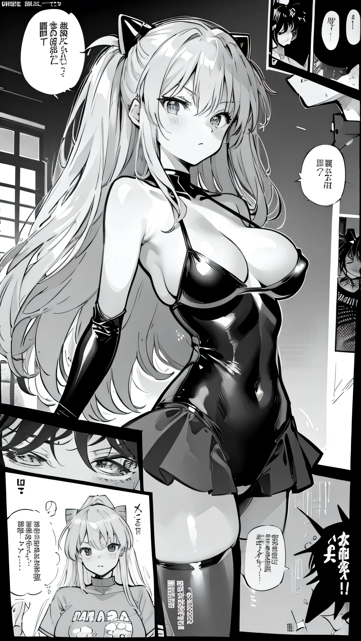 Asuka Langley huge tits, comic vignettes