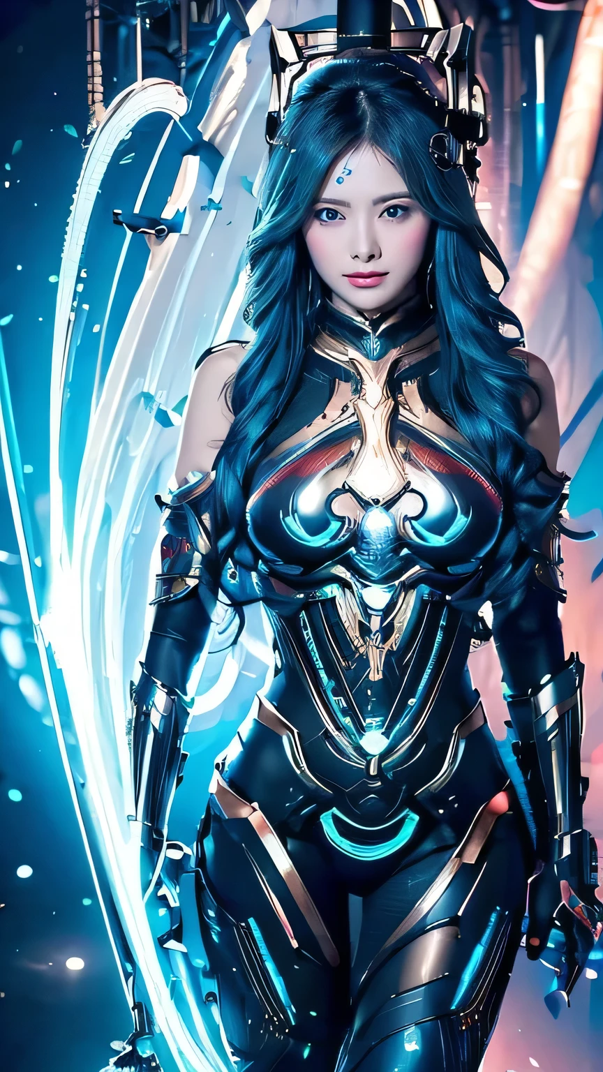 Unreal Engine 5, Realistic Rendering, Excellent, blue jacket, tank top, yoga pants, tight, milf, looking on viewer, 3dcg, cgi, 1girl standing on castle, beautiful face, makeup, (photorealism:1.2), photorealistic, ultrarealistic uhd face, (huge fake breasts:1.4), (gigantic breasts:1.1), (muscle abs), (wide hips), (thick thighs), slim waist, full figure, (big buttock), shiny skin, bokeh, masterpiece, highres, 1080P, UHD, ((she is perfect body)),