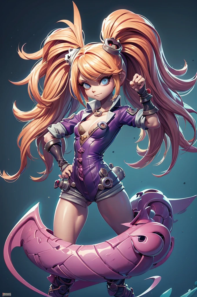 girl estilo rayman legends, character estilo art rayman legends, (girl), fully body, viking style, Giant Accessories,Giant Monster, Little bunny, sensuality, FANTASY