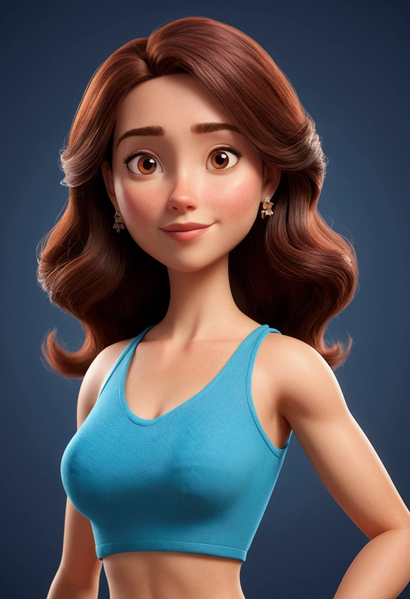 Cartoon character of a woman, an animated character, stylized character, animation style rendering, 3d stylized, Arnold Maya rendering, Stylized 3D rendering, toon render screenshot, 3d character, 3d character, Stylized 3D rendering, 3D character rendering, cartoon character, Personagem de close up, character posing, (Pixar-style) (master part:1.2) (bokeh) (best qualityer) (skin detailed) (detailed texture) (8k) (Argilla) (cinematic lighting) (sharp focus,Sit down and lift your upper body