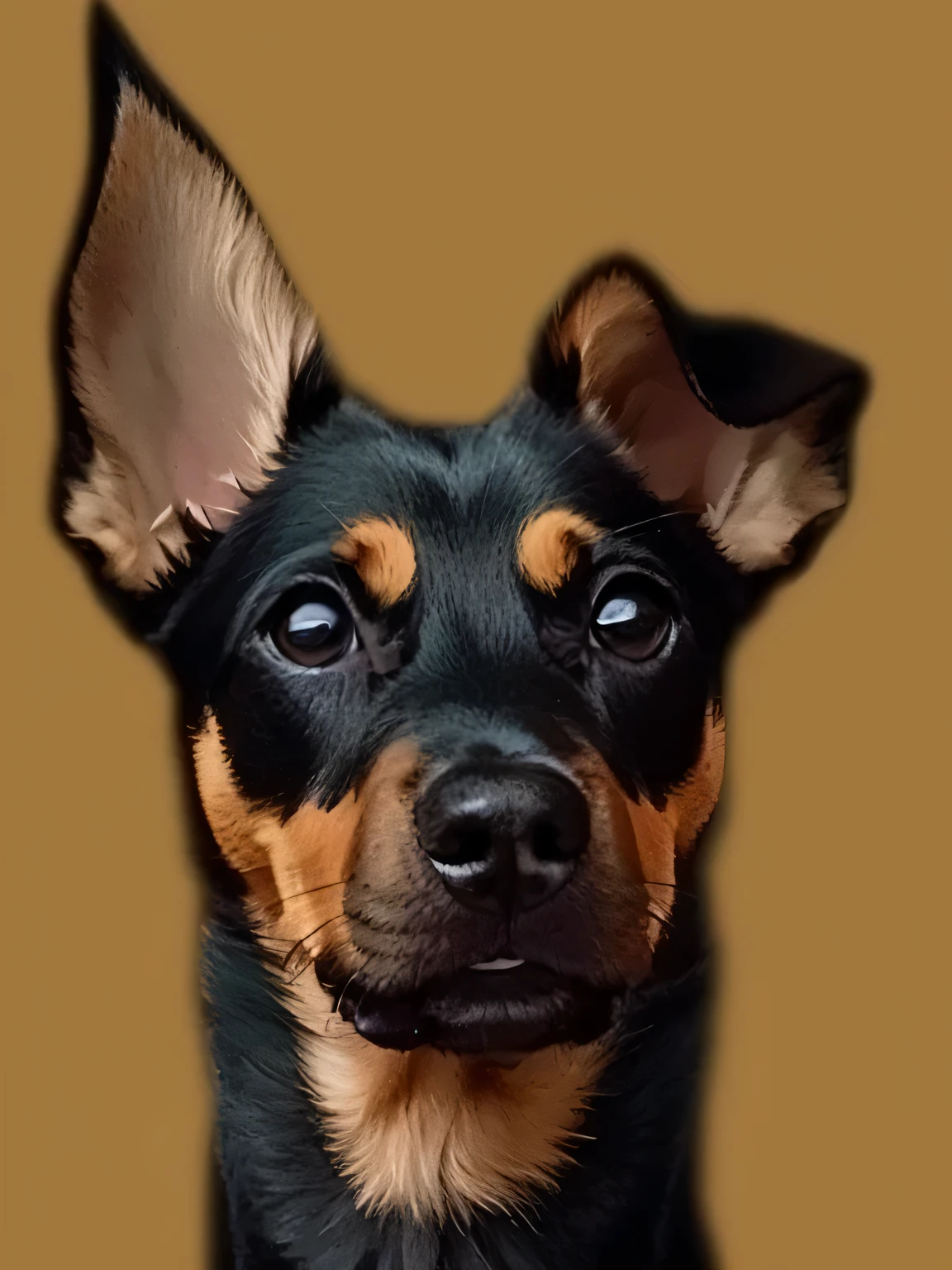 a very cute dog, she is very happy, her look is very happy and bright, she is smiling, the image is very detailed