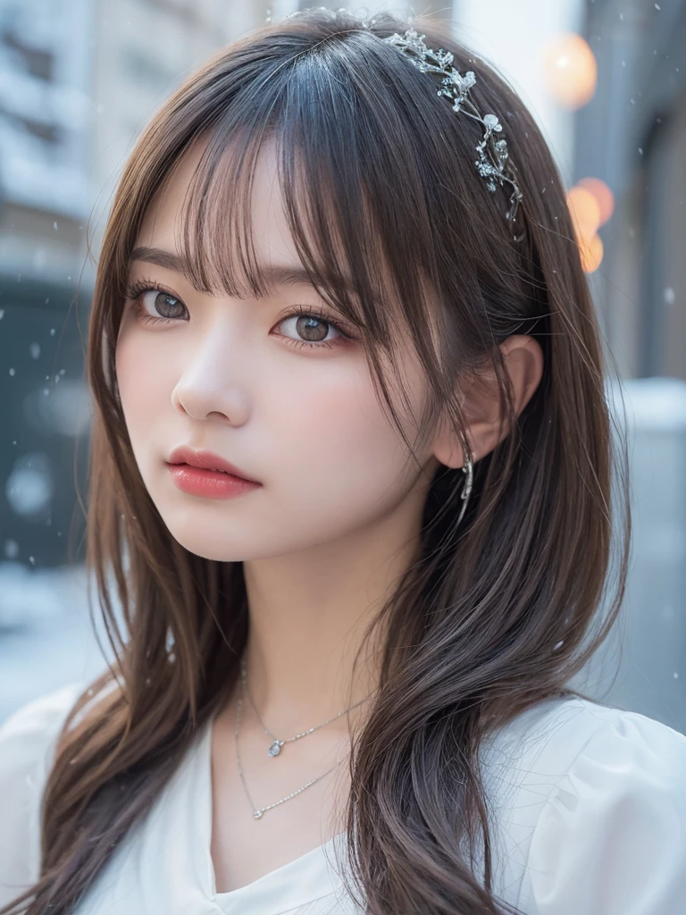 {{masterpiece}},Highest quality,Very detailed,Very detailed CG ユニティ 8k 壁紙,An illustration, One girl, Red eyes, Wavy silver hair, Pointed Ears, vampire, dress, necklace, Hair Flower, snow, ice, whole body, shot,High Close-up, Very detailed,Center Frame,Sharp focus, View your viewers, Floating Hair,