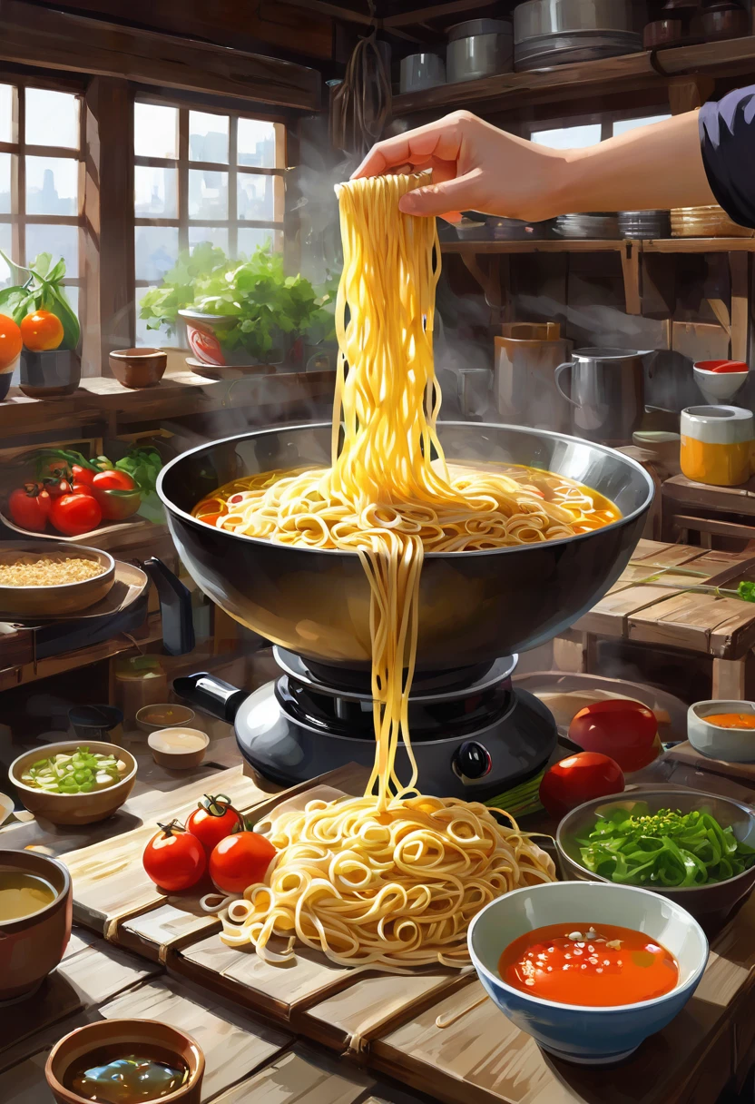 профессиональный flat, flat, workshop noodles, digital painting, unusual, Tasty, Professional, Tasty еда, unusual еда