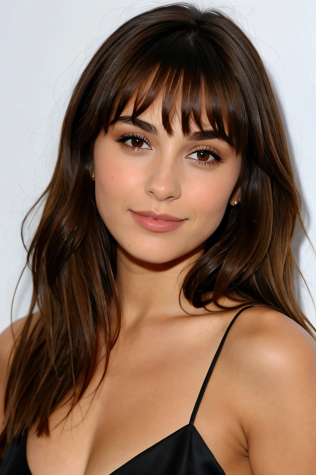 Brune yeux marron face 
