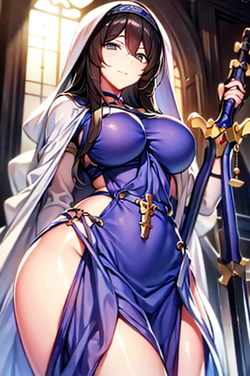 black hair, plainclothes sword, armor dress