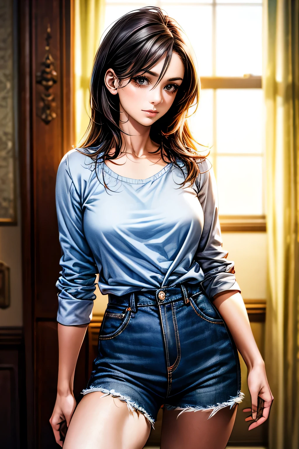 (masterpiece:1.2, Highest quality), (Realistic, photoRealistic:1.4), Beautiful illustrations, 
Looking at the audience, whole body, Front view:0.6, 
1 female, 40 years old, Tight waist、Beautiful Hair, Beautiful Face, Beautiful and detailed, Beautiful clavicle, Beautiful body, Beautiful breasts, Beautiful thighs, Beautiful legs, Beautiful fingers, Perfect Anatomy:1.3, Perfect Anatomy、(Casual Fashion)