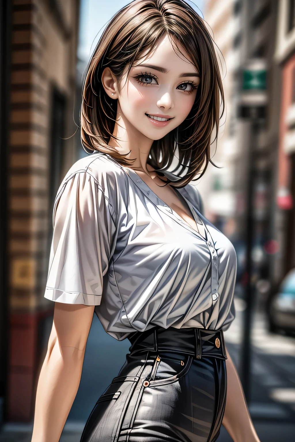 (masterpiece:1.2, Highest quality), (Realistic, photoRealistic:1.4), Beautiful illustrations, 
Looking at the audience, whole body, Front view:0.6, 
1 female, 40 years old, Tight waist、Beautiful Hair, Beautiful Face, Beautiful and detailed, Beautiful clavicle, Beautiful body, Beautiful breasts, Beautiful thighs, Beautiful legs, Beautiful fingers, Perfect Anatomy:1.3, Perfect Anatomy、(Casual Fashion)