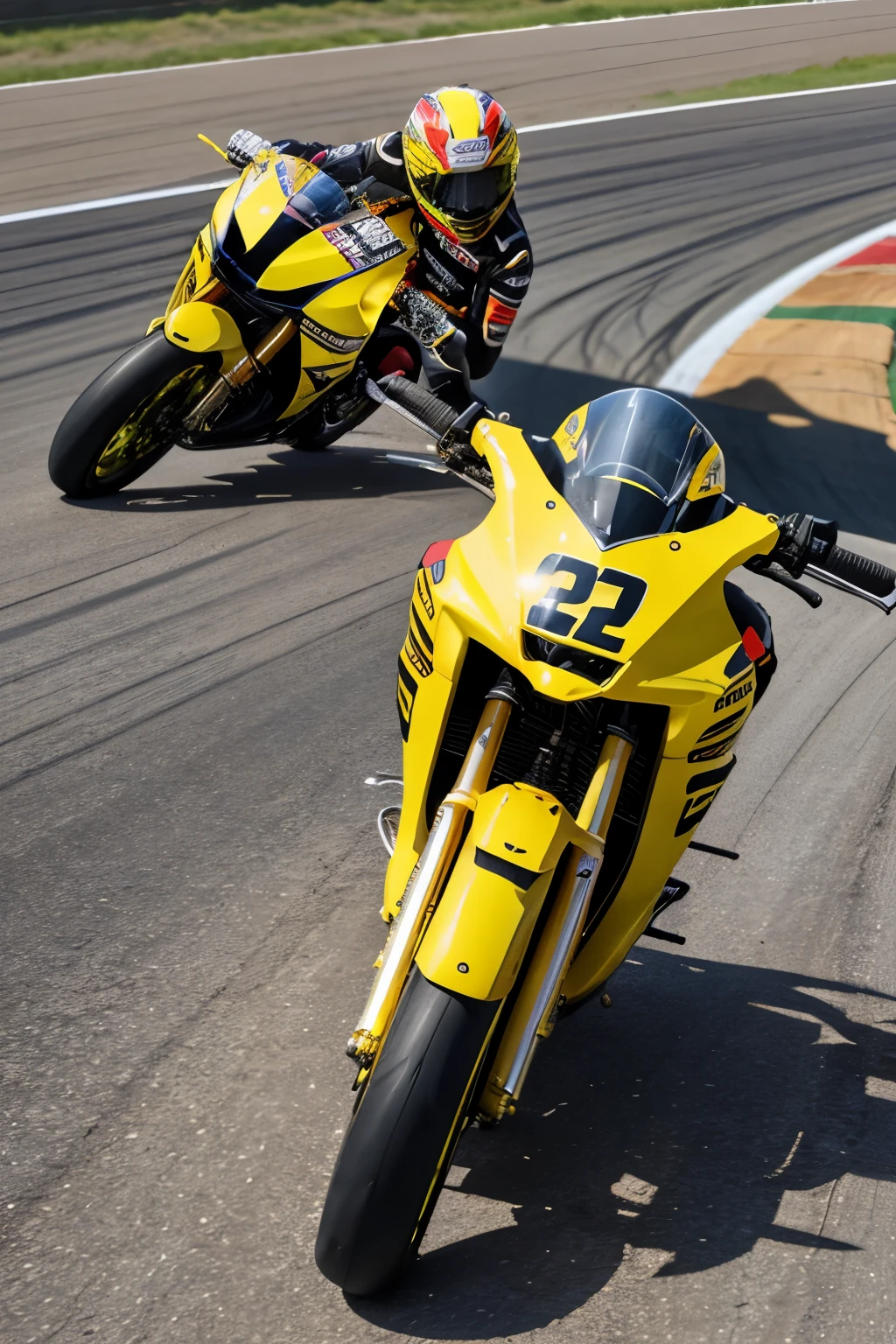Yellow honda stunner CBF 125 race modified
