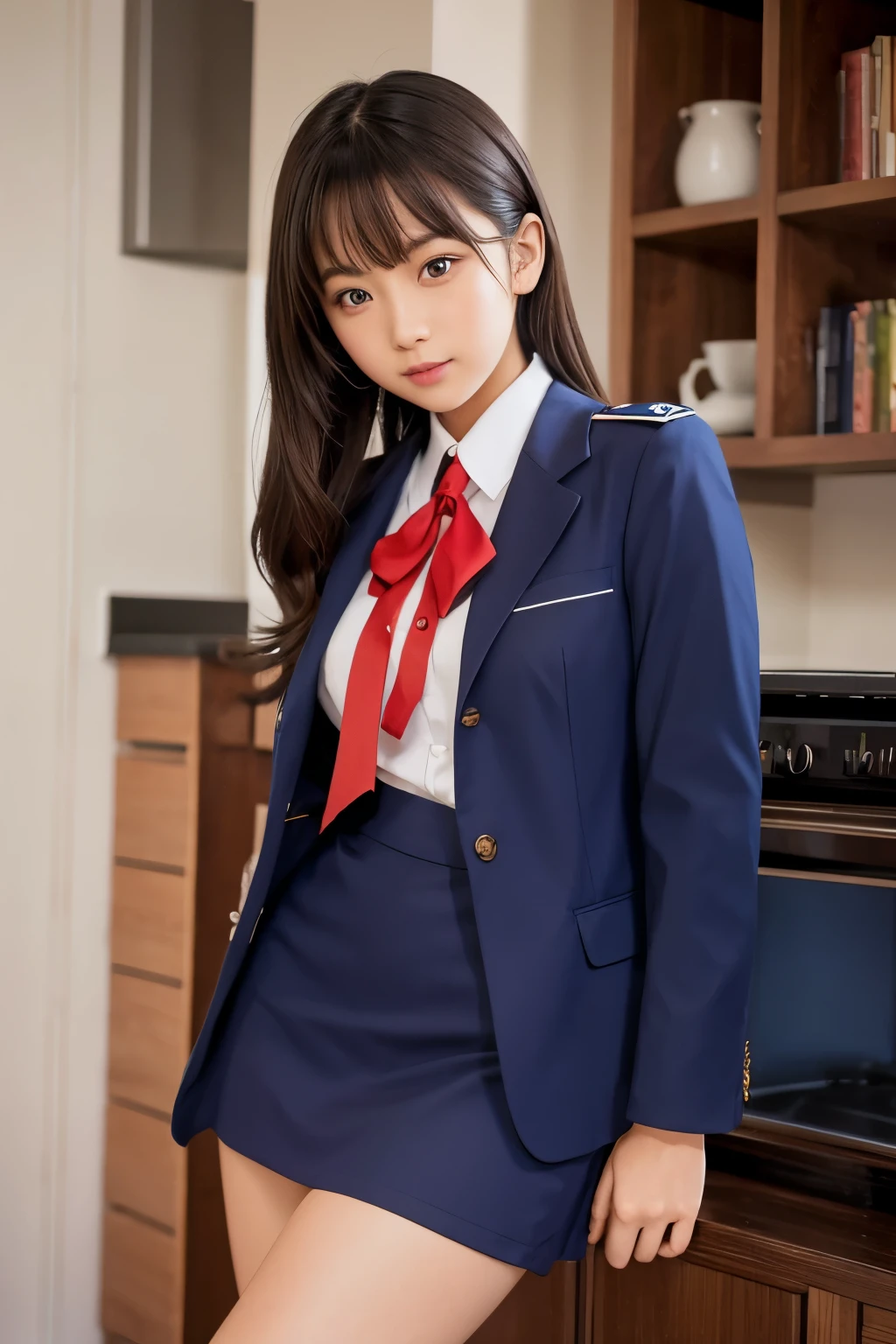 beautiful girl　uniform　Saucy