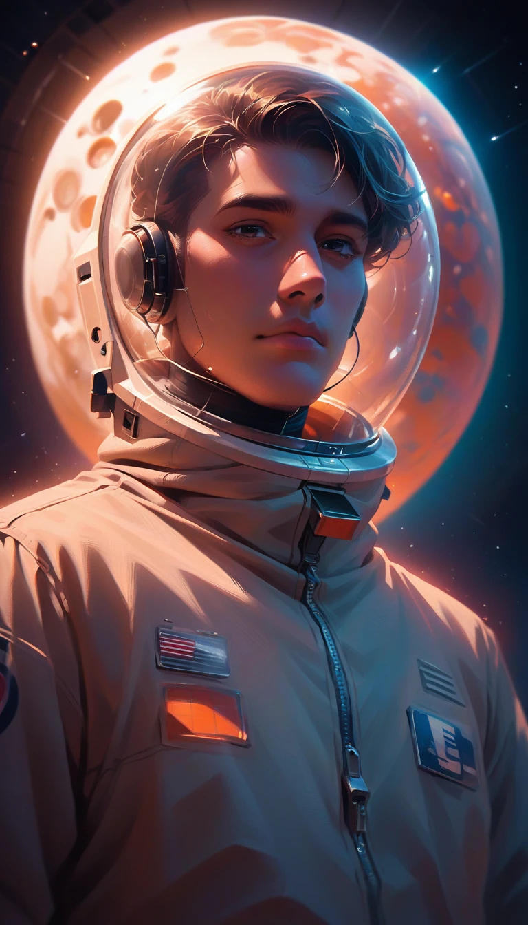 HD details, close-up of a man in a spacesuit, planets in background, psychedelic cosmic horror, psychedelic illustration, outer space, plant growth, psychotic universe, background space graphic art, cosmic illustration, outer space, cosmic LSD poster art, dmt space behind, space scene, surreal space, cosmic style