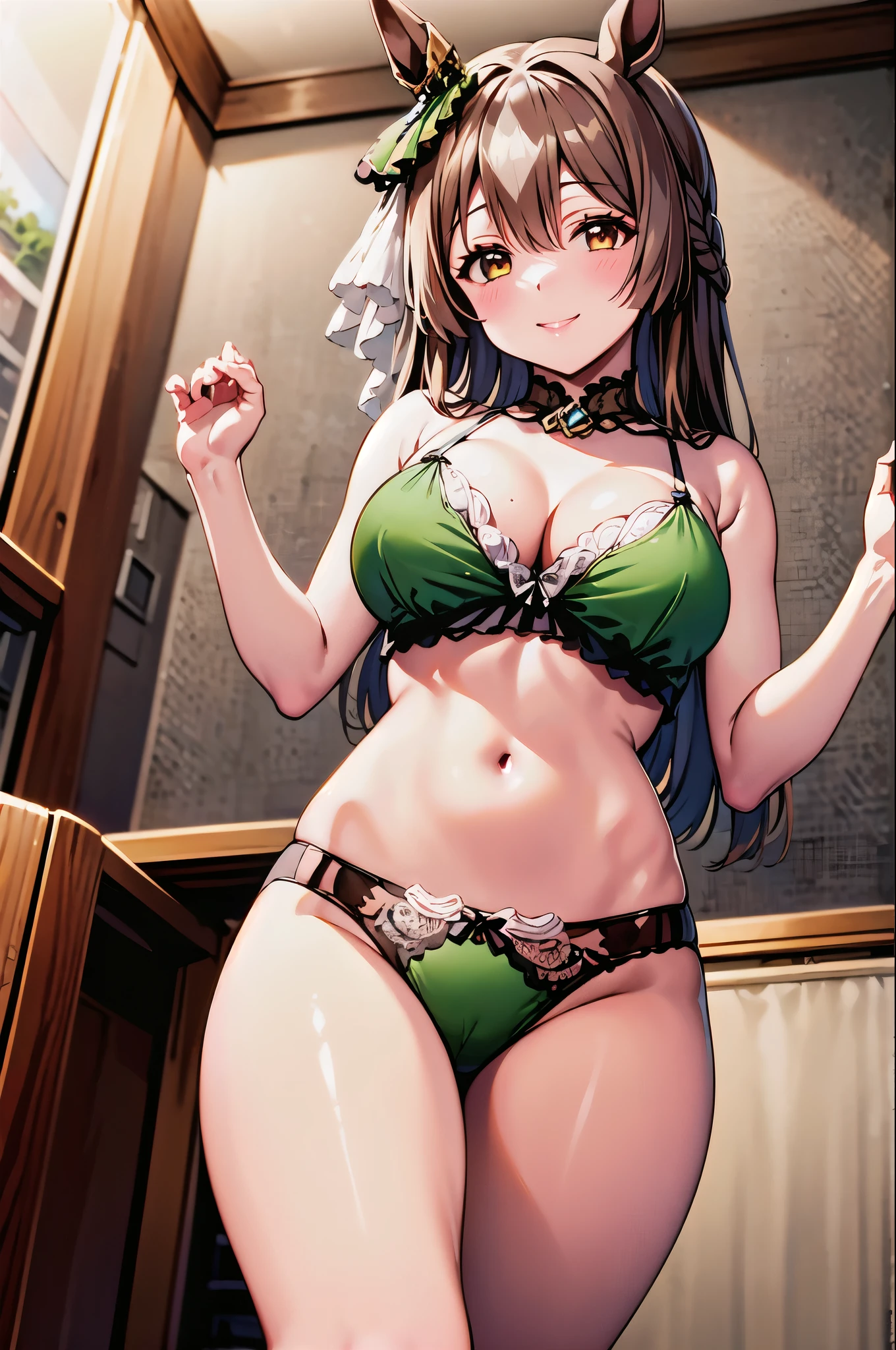 1 girl, alone, Highest quality, masterpiece, High resolution,masterpiece, Highest quality,1 girl, alone,Highest quality, masterpiece, High resolution,Perfect lighting,
smile,Cowboy Shot,(Horse tail)
Satono Diamond, 1 girl, The valley is open, Big Breasts, (繊細なデザインのライトブルーのlingerie)(ライトブルーのgood)した乳首
1 girl, The valley is open,blush, smile, (Please lift your shirt up nicely),((Browsing Caution))(panties), (good), (In underwear), (Flashy underwear), (lingerie),