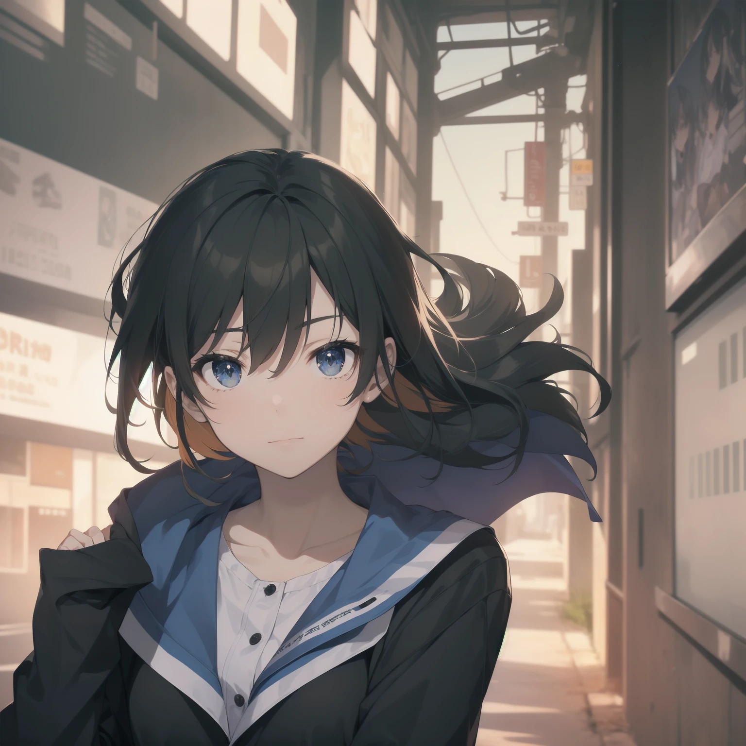 ultra-absurdres-Top quality by artist God, ultra-detailed, high resolution, anime moe artstyle, best anime 8k konachan wallpaper, pixiv contest winner, pool:2810, perfect anatomy,break, 1girl, (Please draw a girl walking sleepily to school alone. )break,(Solo,little female, 13-year-old:1.3),Full limbs, complete fingers,a junior high school student, (very short hair), short cut, flat chest, , small butt, small black eyes, beautiful detailed eyes, well-proportioned iris and pupils, expressive eyes, highres detailed hair, soft expression, salor school_uniform, sailor collar, serahuku, bow, pleated skirt,(Detailed Lighting), (Detailed background), in the School commute route. break,super detailed skin, Best cinematic lighting powered by famous artist, 8k,beauty illustration,photoshop_(medium),very aesthetic,break,((artist:nekotoufu )), artist:clamp ,artist:carnelian ,artist:kantoku ,