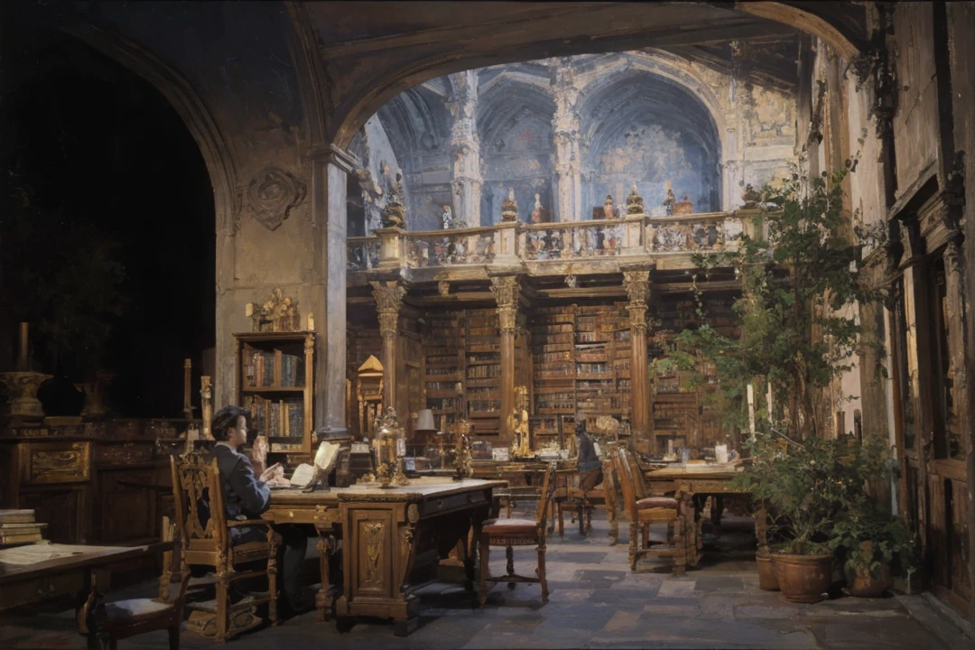 (((best quality))),epic huge fantasy castle ,library,epic scifi fantasy,