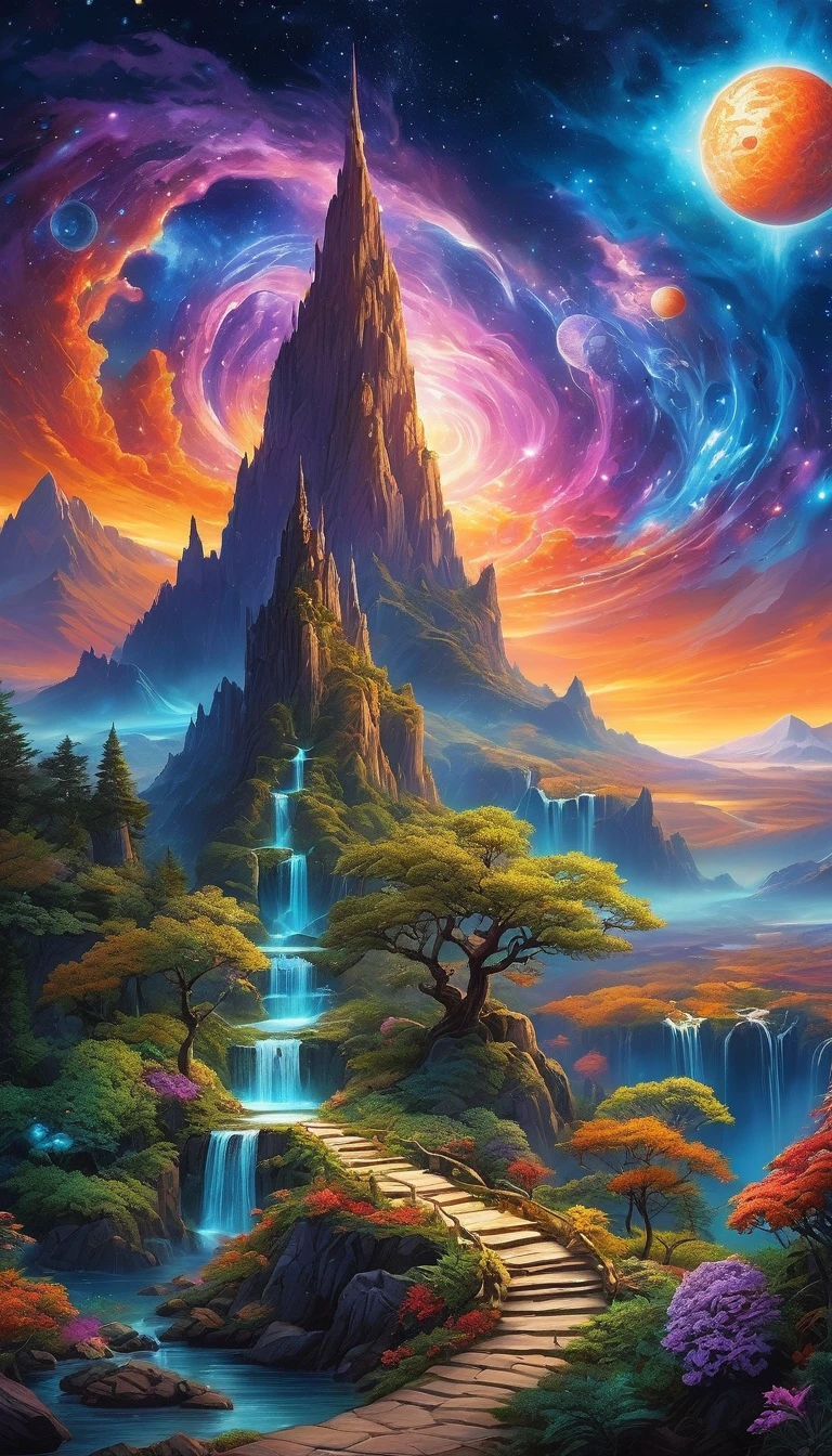 (masterpiece, Highest quality:1.2), Magical creatures from the faraway planet Arcturus, Zentiva, Intricate details, Cosmic Energy, Dreamy landscape、