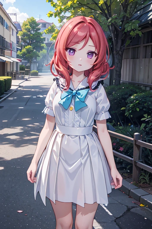 (Highest quality、Masterpiece ∶1.2)、One Girl、alone、anime、animeScreencap、Ray Tracing、Global Illumination、ultra hi resolution picture、Bright colors、Depth of written boundary、Outdoor、whole body、Nishikino Maki、cute