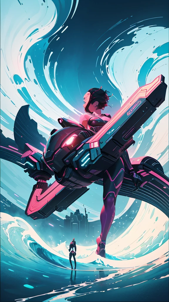 a poster featuring dancers in a futuristic environment, album art, ( ( ( synthetic wave ) ) ), music album cover, art cover, music album art, album art cover, album, (synthetic wave)
