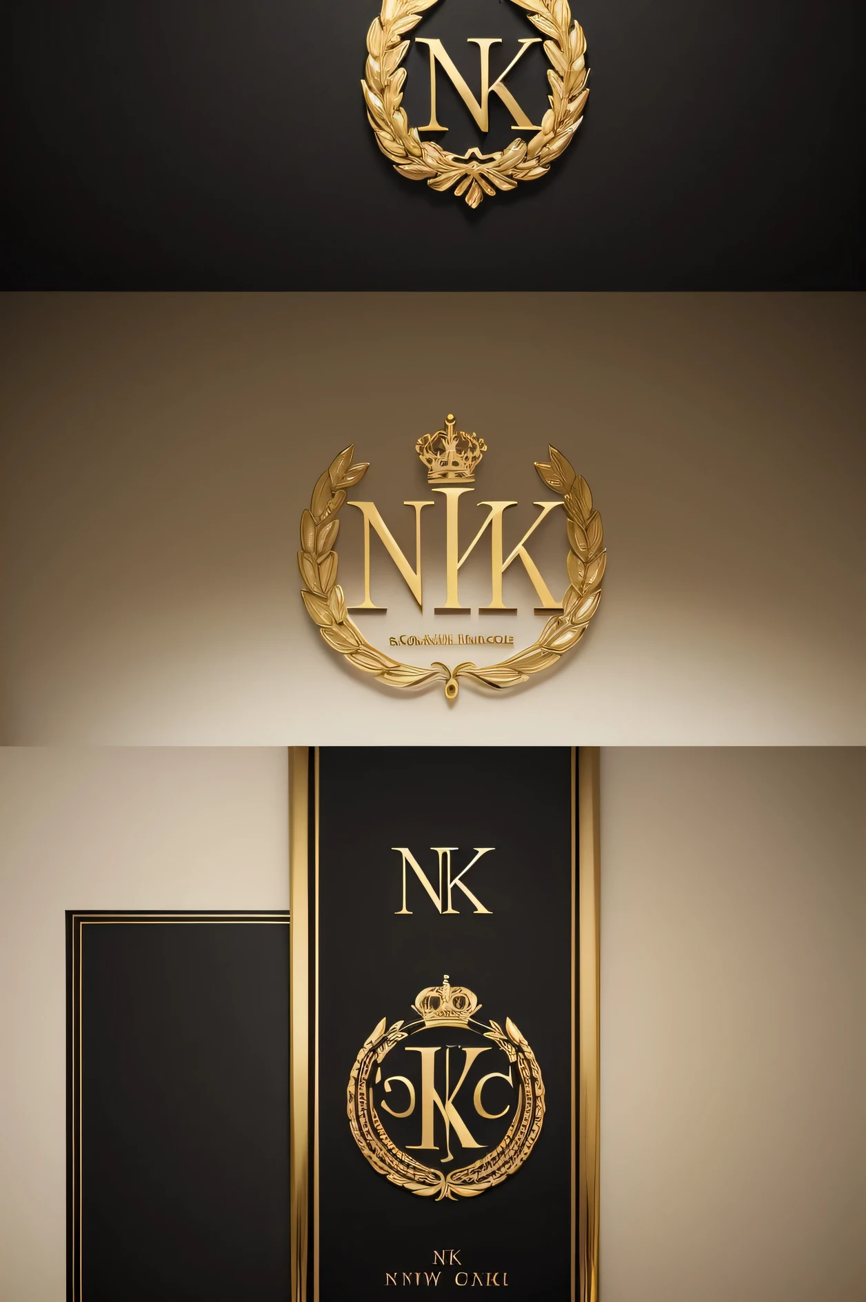 Elegant and Classic Prompt:
“Create an elegant and classic logo using the initials ‘NK’. Use a sophisticated serif font and a color palette in gold and black tones. The logo must convey luxury and tradition.”