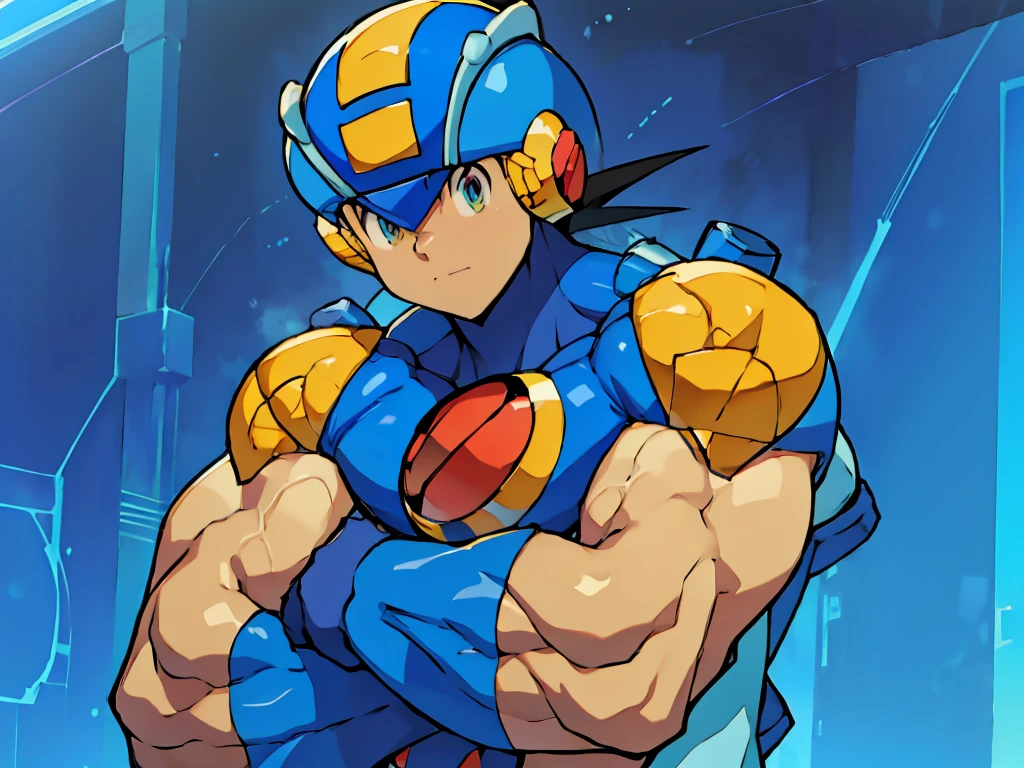 Huge muscles,Rockman Exe,(((8--old ))),