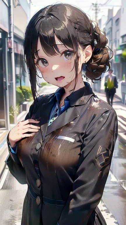 (must be follow these prompts:2.2),masterpiece,best quality,extremely detailed,(in her clothing:3.0),(in her formal styled business suit clothing:2.6),(adorable expression:2.5),(usual face:2.2),(displayed one girl on single picture:2.4),(black hair:2.1),(A short, slightly plump new employee in a business suit working in modern Tokyo:2.2),(The new employee still has an innocent look, but he always wears a business suit that has been covered in semen and is completely muddy.:1.6),(A cute moan like a young girl:2.1),(その新入社員はInnocent faceをしていてとても可愛い:1.9),(The new employee is wearing a business suit that has been stained with a slightly brownish-yellowish stain from a previous .:1.8),(The new employee&#39;s breasts, covered by her business suit, are bulging out due to her strong sexual desire.:1.9),(Lewd love juices dripping down the inner thighs of his dark grey trousers:2.1),(The new employee was repeatedly ejaculated into her vagina:2.4),(in her clothing massively ejaculated:2.6),(in her clothing over and over again ejaculated:2.4),(seminal frousy girl:1.9),(in her clothing unbelievably ejaculated:2.4),(men's elected twangers were inserted her:2.3),(in her clothing massively ejaculated:2.2),(A new employee with a plump, round body:2.3),(she was already stroked up to the depth intervaginal sensual spot:1.7),(notably buldged up her inner labia majora:2.6),(A young, shy moan:1.5),(having big breasts in her clothing:2.5),(A new employee with a very innocent look while working in the office:2.3),(The new employee is short but has a slightly plump body.:2.1),(The crotch of his dark grey trousers is heavily discolored with love juice stains.:2.5),(The new employee is convulsing and dripping love juice from her pussy, which is hidden under her pants.:1.8),(The new employee&#39;s dark grey trousers, tightly encircling her plump thighs, are damp with lascivious secretions.:1.9),(The new employee endures the slush between his legs by keeping his dark grey trousers on tight.:2.5),(The corner of a young girl&#39;s body々A new employee whose entire body was toyed with by the lewd urges that wriggled wetly.:1.7),(A new employee who is always holding his crotch over his dark grey trousers:1.7),(A moan filled with childish embarrassment:1.5),(The new employee&#39;s suit-covered breasts and nipples are bulging with lust.:1.8),(The new employee&#39;s lewd body beneath her clothes is swelling slightly with her lascivious reaction.:1.6),(The new employee works very diligently.:2.5),(The new employee has short, thick legs.:2.2),(first time々New Employees:2.2),(she looks like japanese idol:2.3),(The dark grey trousers are made of a durable fabric that will never tear.:4.3),(Her bursting breasts are completely hidden under a dark grey office suit:2.4),(she looks like a ta:2.0),(All of this happened to the new employee himself, not anyone else.:2.1),(Slimy semen was leaking from the crotch area of his dark grey trousers.:1.6),(tough business suit:2.2),(Make sure to depict the face:5.3),(Calm expression:4.3),(Innocent face:3),(The story focuses on just that one new employee.:3.3),(The only characters that appear are the new recruits.:4.2),(Portrait Style:5)