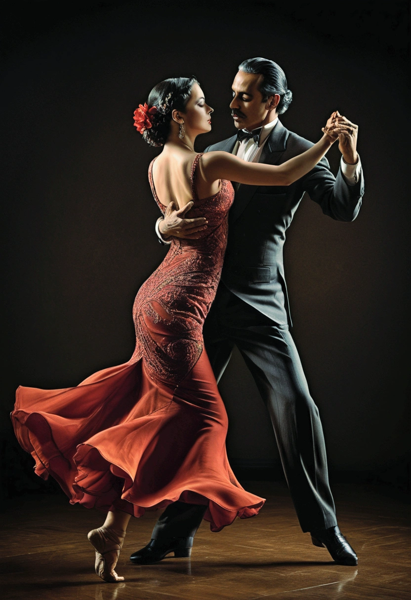 (Ultra-realistic tango Dancer), captivating chiaroscuro, dynamic movement, full body, award-winning, cinematic still, emotional, vignette, dynamic, vivid, (masterpiece, best quality, photorealistic, Professional, perfect composition, very aesthetic, absurdres, ultra-detailed, intricate details:1.3)