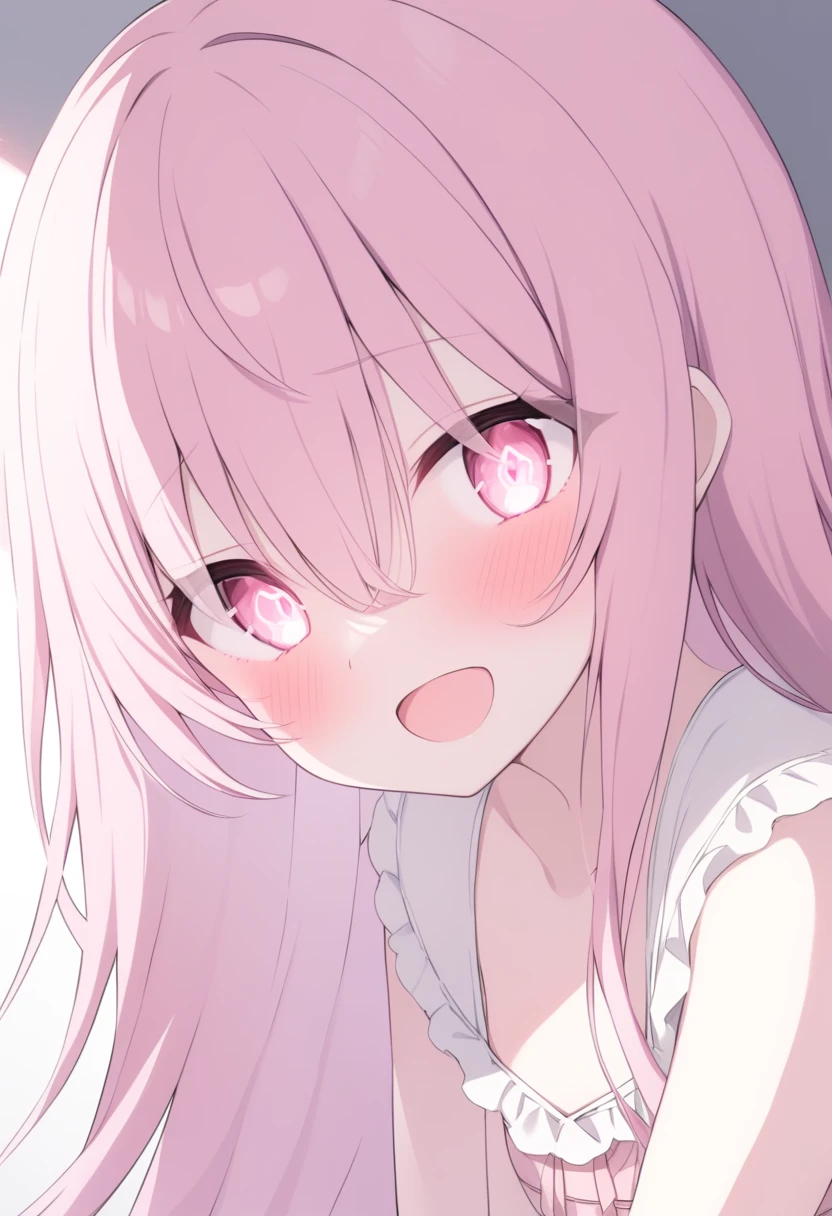 Yandere　♡eye　Light pink hair