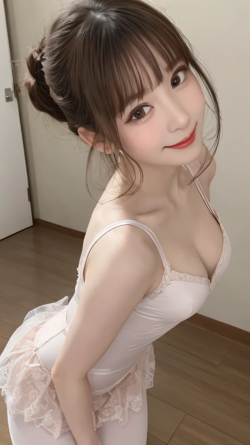 Best image quality (8k, High resolution, masterpiece: 1.2), Very detailed, Random Hairstyles, 26-year-old woman, 

Extraordinary beautiful girl、Cute and beautiful face details、(Dealing with the Children_v1:0.008)、


score_9, score_8_upper, score_7_upper, 
 
situation: Dancers perform solo on the big stage。
clothing: elegant ballet costumes、Tutu and pointe shoes。
Pause: The moment you soar into the air with your highest jump。
Camera angle: A composition looking up from below at an angle、Emphasize jump height。

,Active stop temporarily ,
On her side、The thunder danced。
Focus on the upper waist


, Random cute poses ,Big eyes ,Puffy eyes ,  Heart pupil, blush  , Big shy smile , salute


