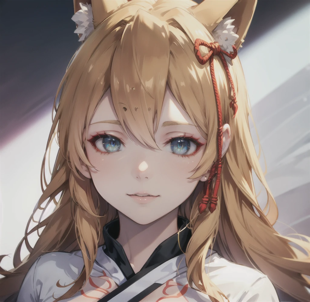 Highest quality, masterpiece, Ultra-high resolution, (Realistic:1.2), One girl, (Detailed face:1.2), (Detailed eyes:1.2), (Detailed Hair:1.2), (Detailed clothing:1.2), 4K, Fox ears,Miko costume